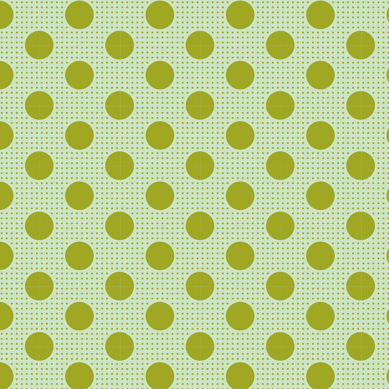 Tilda Classic Basic Green Dots available via Yardage 100% Premium Quilting Cotton