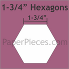 Paper Pieces 1-3/4" Hexagons - 300 Pieces