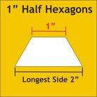 1" Half Hexagons: Large Pack‚ 600 Pieces