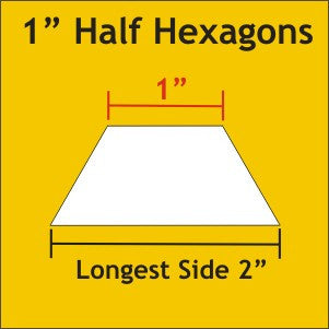 1" Half Hexagons: Large Pack‚ 600 Pieces