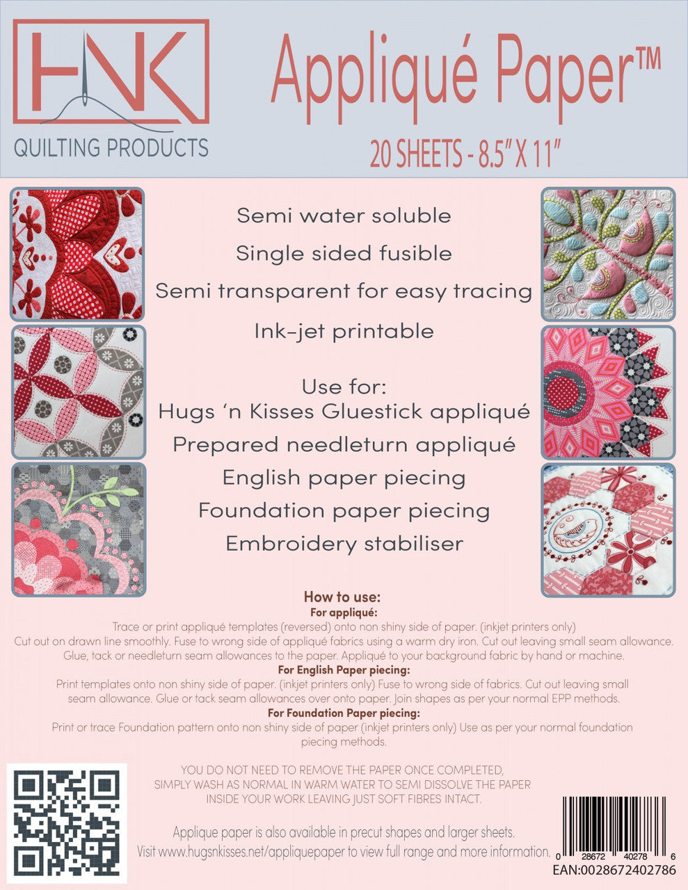 Applique Paper - 20 Pack