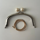 Inazuma Purse Frames Pearl White/Silver - 4.7"