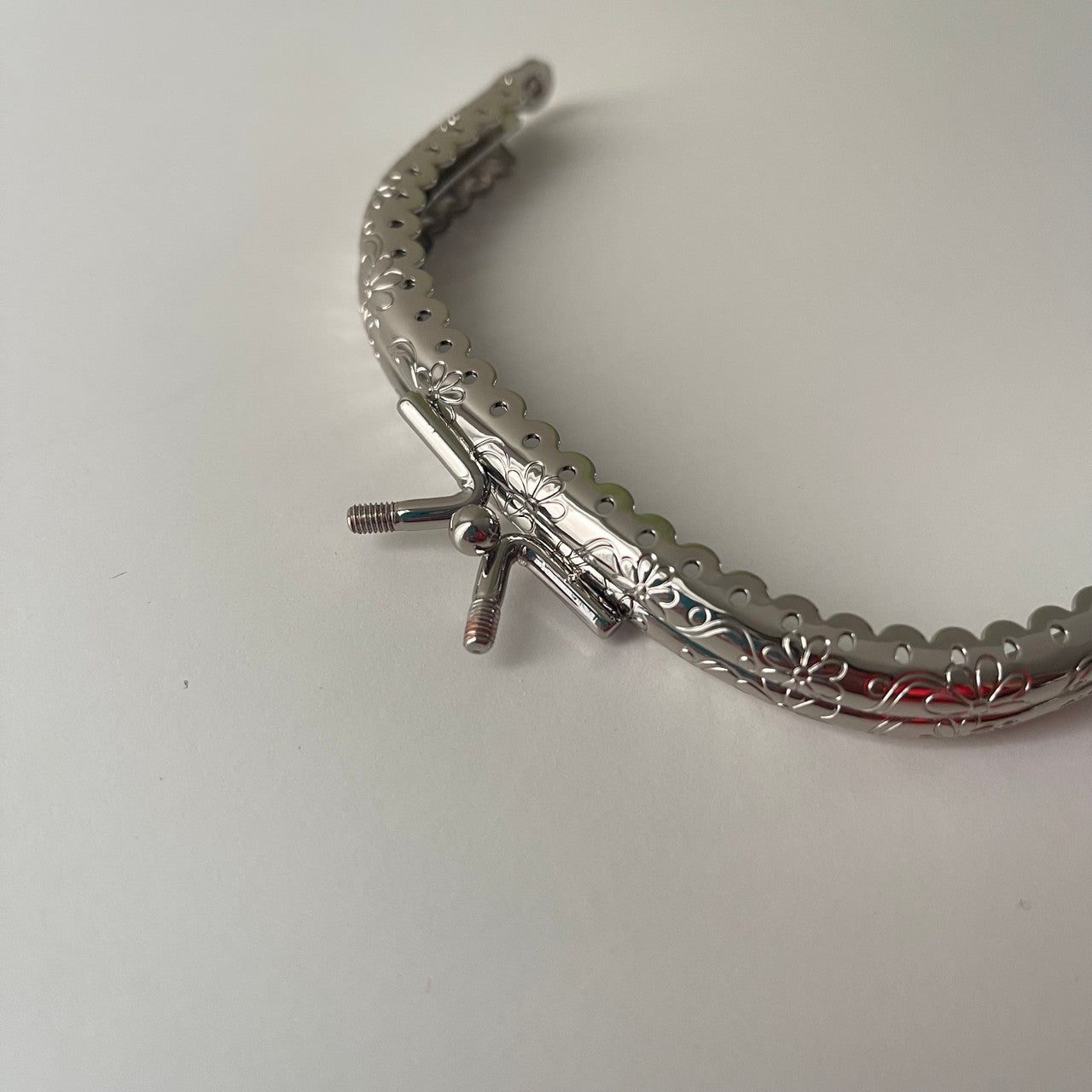 Inazuma Purse Frame Silver Floral - 4"