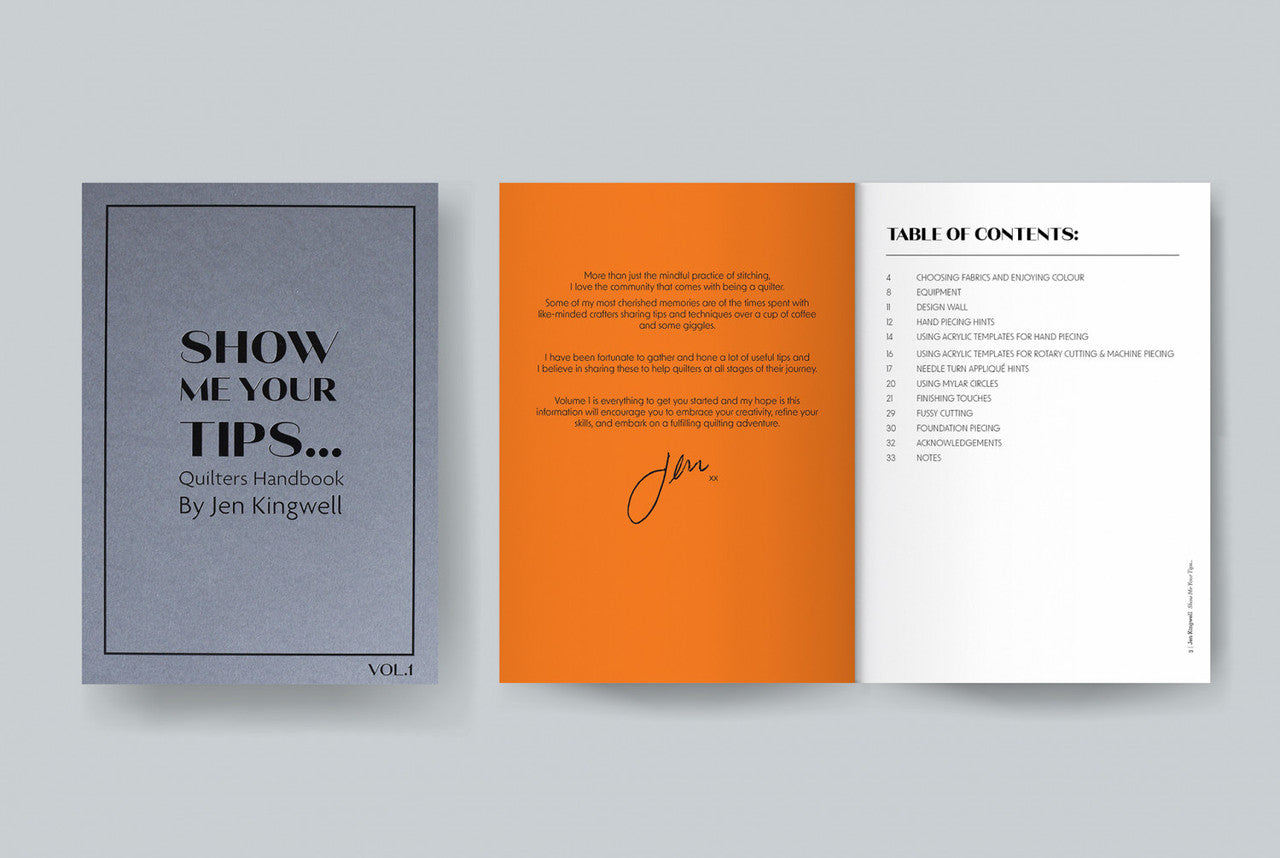 Show Me Your Tips Book by Jen Kingwell