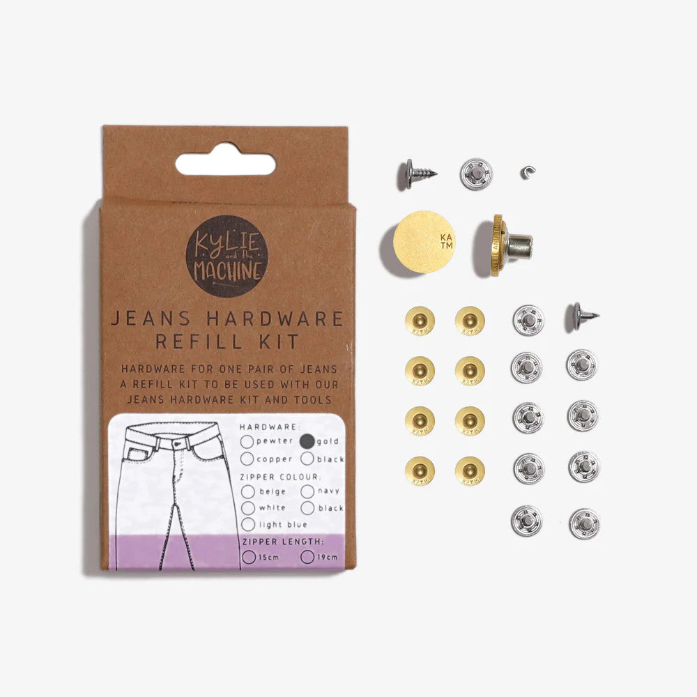 KATM REFILL Jeans Hardware Kit - Matte Gold