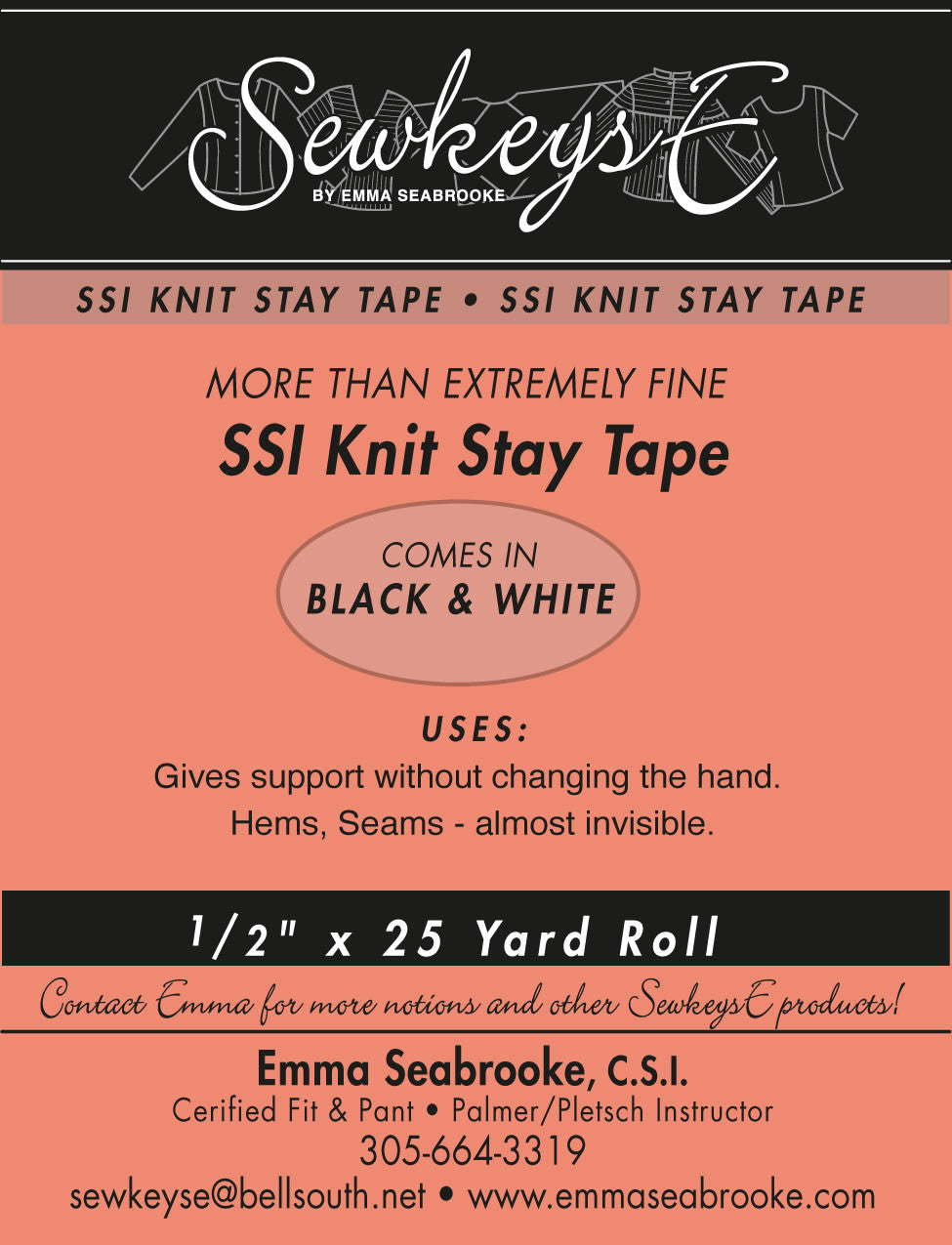 More Than Extremely Fine SSI Knit Stay Tape 1/2 inch