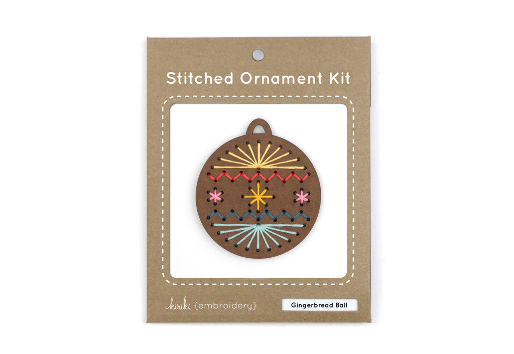 Gingerbread Ball Ornament Kit by Kiriki Press_package