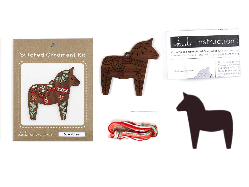 Dala Horse Ornament Kit by Kiriki Press_supplies