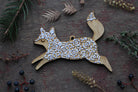 Fox Stitched Ornament Kit by Kiriki Press