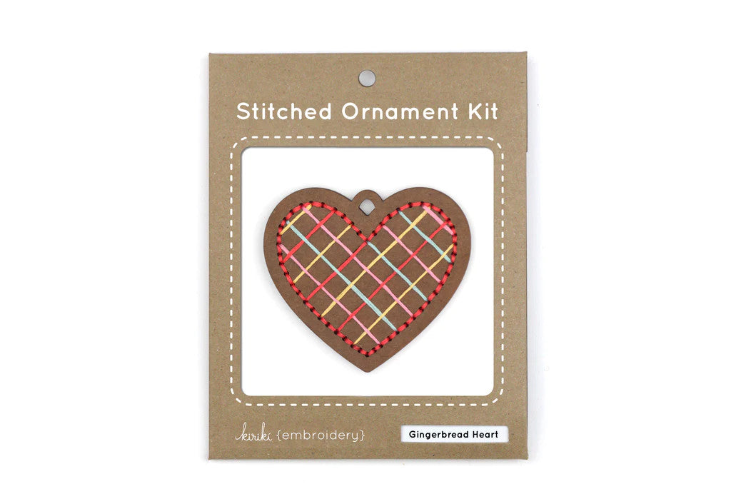 Gingerbread Heart Ornament Kit by Kiriki Press_package