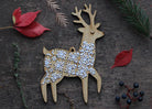 Reindeer Stitched Ornament Kit by Kiriki Press