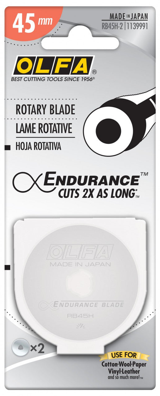 Olfa Endurance Rotary Replacement Blade - 45mm 2ct