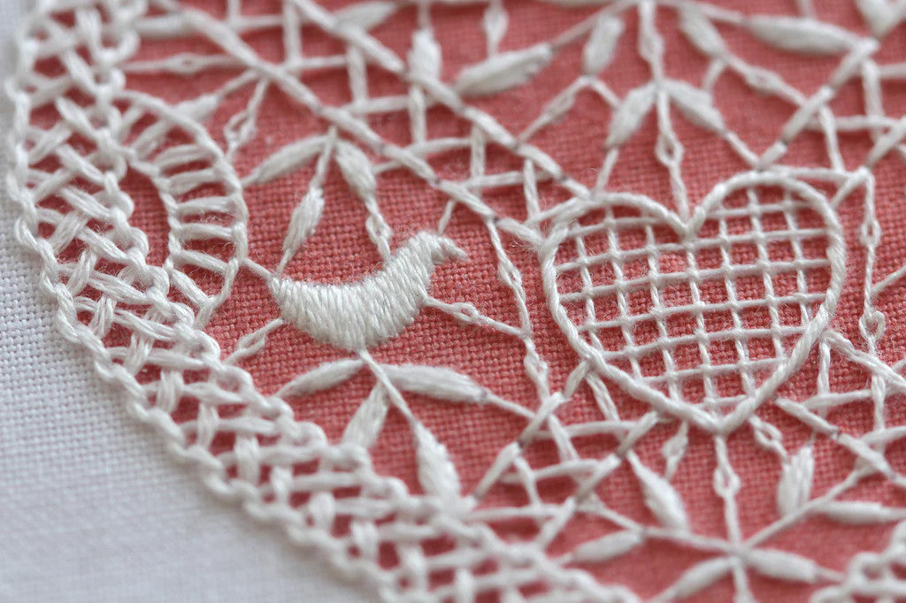 Lace Heart - Embroidery Stitch Sampler by Kiriki Press_detail