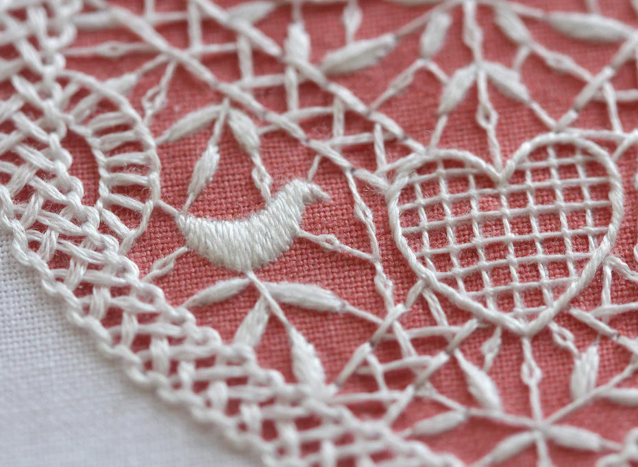 Lace Heart - Embroidery Stitch Sampler by Kiriki Press_detail