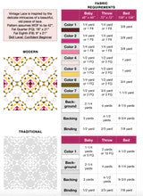 Vintage Lace Quilt Pattern  -Lo & Behold Stitchery_detail