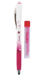 Pink Butterfly Mechanical Fabric Pencil & Lead Pack