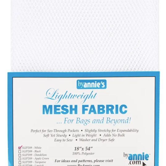 Lightweight Mesh Fabric - White