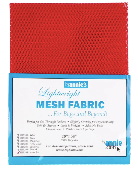 Lightweight Mesh Fabric - Atom Red