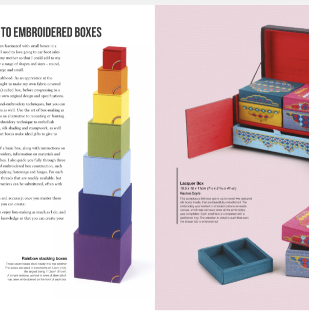 Embroidered Boxes Book by Heather Lewis_sample1