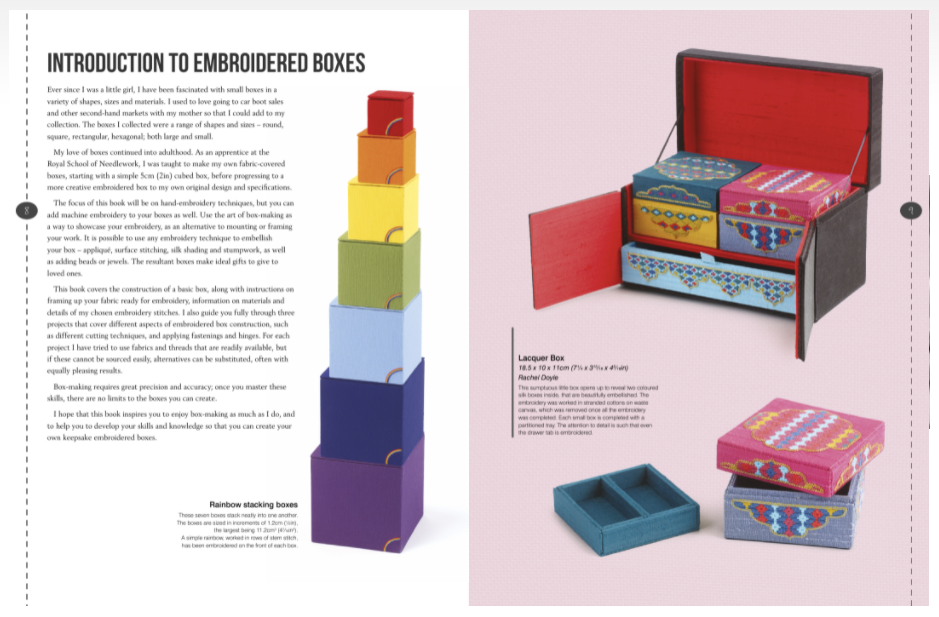 Embroidered Boxes Book by Heather Lewis_sample1