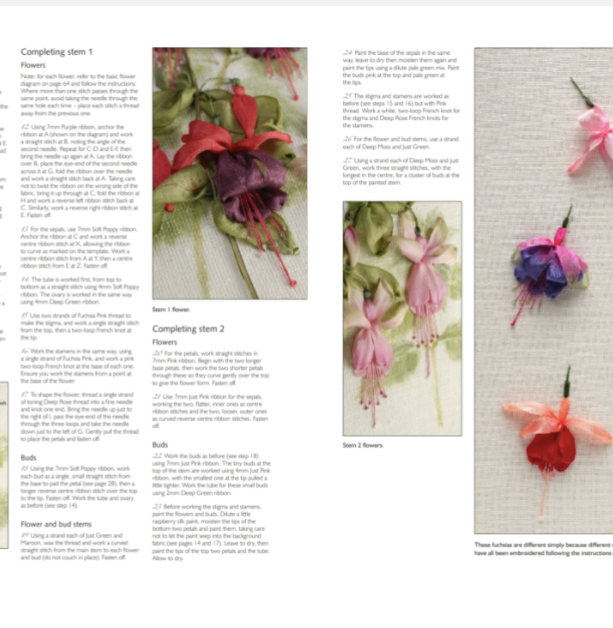 A-Z of Silk Ribbon Flowers Book by Ann Cox_sample3