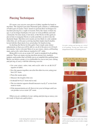 Making the Lancaster Diamond Sampler Book by Ann Parsons Holte_sample1