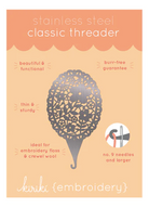 Floral Lace Classic Needle Threader by Kiriki Press_info