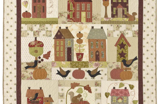 Autumn House Quilt Pattern by Bunny Hill Designs