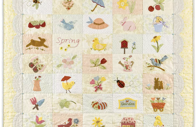 Postcard Cuties for Spring Quilt Pattern by Bunny Hill Designs