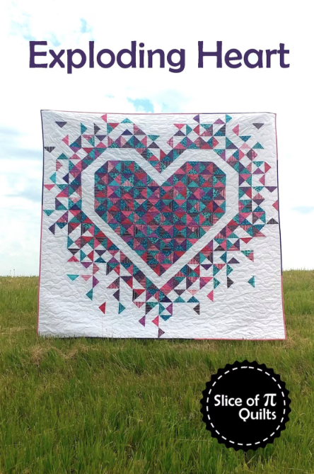 Exploding Heart Pattern by Slice of Pi Quilts