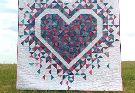 Exploding Heart Pattern by Slice of Pi Quilts
