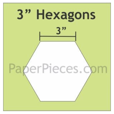Paper Pieces - 3" Hexagon - 300 Pieces