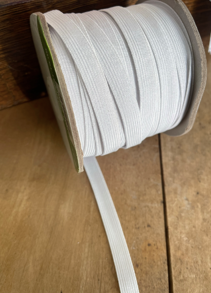 Dritz 1/2" Braided Elastic - White - by the meter