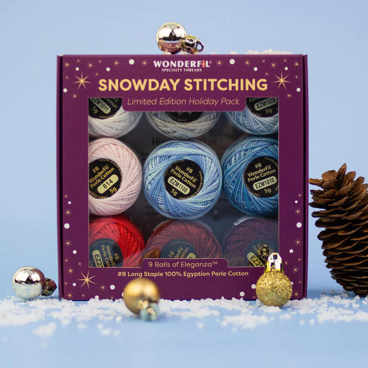 WonderFil Snowday Stitching Thread Pack  - Ice Crystals