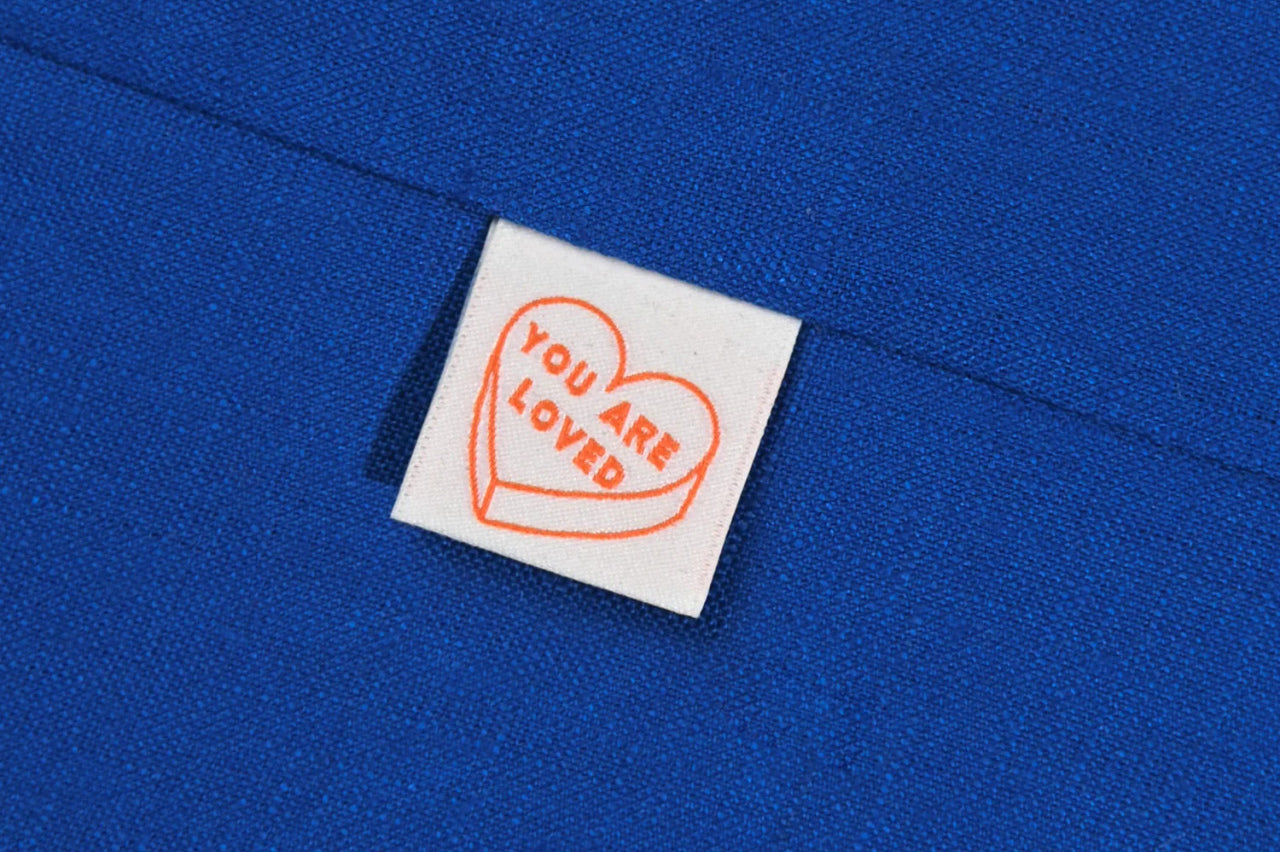 KATM 'You are Loved' Hearts - 6 Sew-in Labels