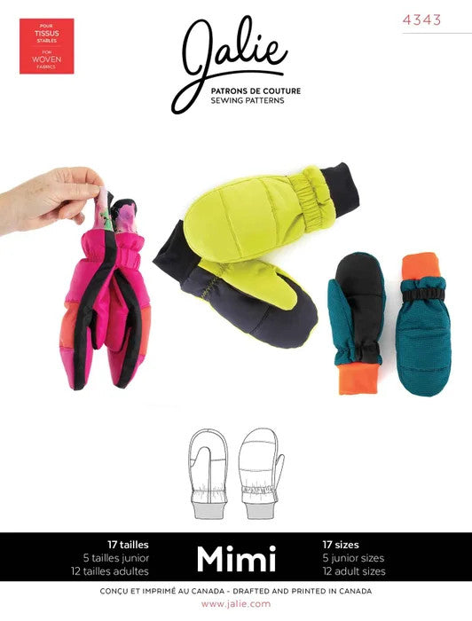 Jalie Sewing Paper Pattern #4343 - Mimi Insulated Mittens