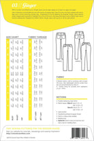 Ginger Skinny Jeans by Closet Core Patterns_back