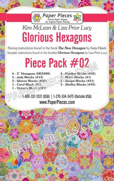 Paper Pieces - Glorious Hexagons - #2 Piece Pack