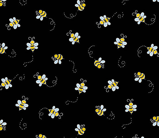 Bumble Bee in Black for Andover Fabrics.