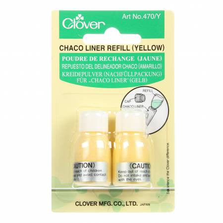 Clover Chaco Liner Chalk Refill Yellow
