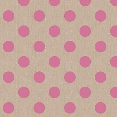 chambray pink dots