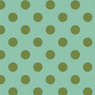 teal green chambray dots