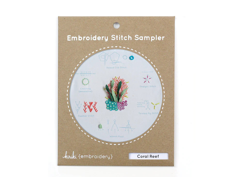 Coral Reef - Embroidery Stitch Sampler by Kiriki Press