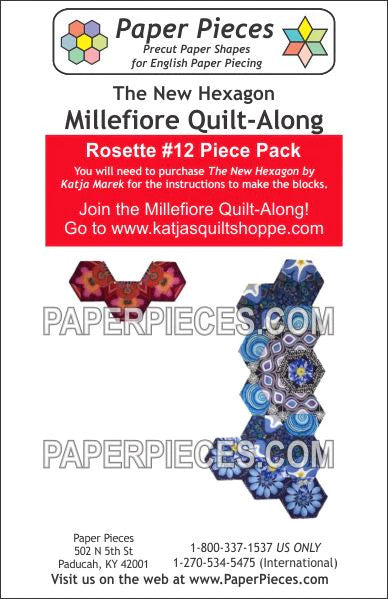 Paper Pieces - Rosette #12 Piece Pack  - Millefiori