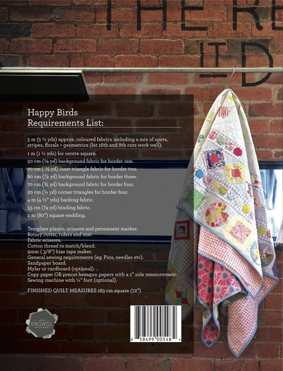 Happy Birds Booklet by Jen Kingwell_back