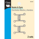 Dritz Hooks & Eyes Rectangle Design - Nickel