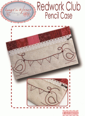 Redwork Club - Pencil Case Pattern by Hugs n' Kisses