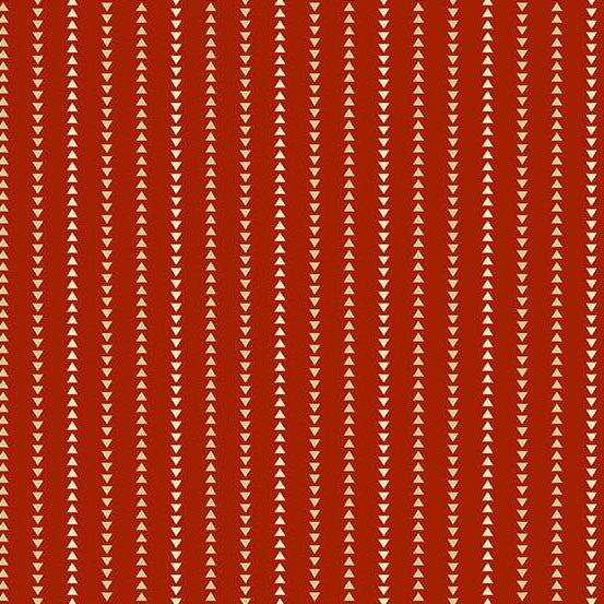 Country Road in Red from Secret Stash's Warm Tones Collection by Laundry Basket Quilts for Andover Fabrics. 100% Premium Quilting Cotton.