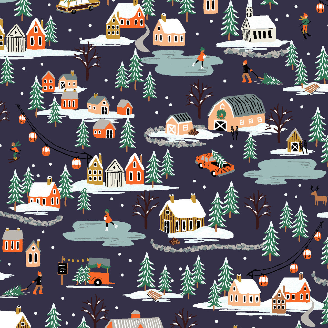 Holiday Classics II - Holiday Village Navy - Rifle Paper Co.