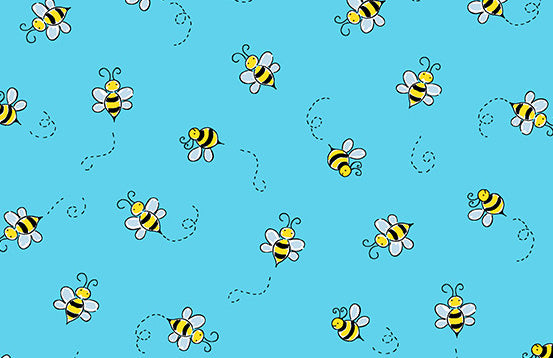 Bumble Bee in Teal for Andover Fabrics.